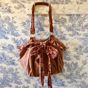 Anthropologie "Deux Lux" Floral Tote Bag